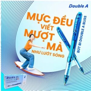 Combo 2 Bút bi Double A Bliss DBP 707 Mực Xanh