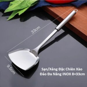 Sạn/Xẻng (Đặc) Chiên Xào Đảo Đa Năng INOX 8×33cm