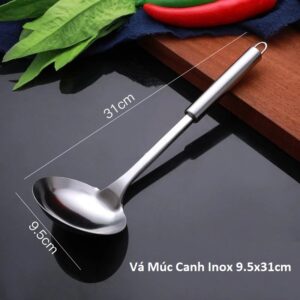 Vá (Đặc) Múc Canh Inox 9.5x31cm