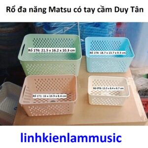 Rổ đa năng Matsu có lỗ cầm Duy Tân (Đại 1T6: 21.5cm)/ (Lớn 1T4: 18.7cm)/ (Trung 1T1: 16cm)/ (Nhỏ 0T8: 13.5cm)