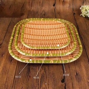 Đĩa Phíp/ Mẹt Nhựa Giả Mây 8inch=20cm (Vuông)