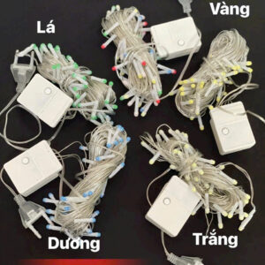 Dây Đèn Led Chớp Bóng Tiêu 8M/ 4M Màu (Vàng/ Xanh Lá/ Dương/ Trắng/ Đỏ/ Tím/ Hồng/ Nhiều Màu)