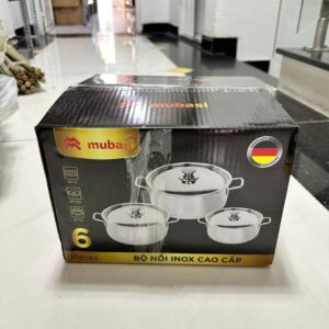 Bộ 3 nồi inox Mubasi (16cm, 18cm, 24cm)