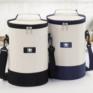 Túi giữ Nhiệt Tròn 3 Lớp Hình Trụ Có Dây Đeo///DL