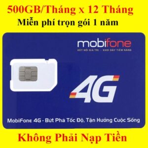 Sim 4G Mobile 6MDT150 (500gb/tháng X 12 Tháng)