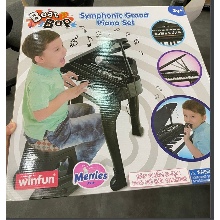 Bộ đàn piano cổ điển kèm micro thu âm - đồ chơi âm nhạc cho bé Winfun -  02045-G - dành cho bé 3 tuổi trở lên | Shopee Việt Nam