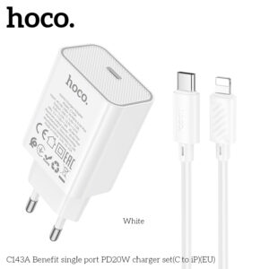 Bộ Sạc Nhanh 20W Hoco C143A Type-c Ra lightning ip