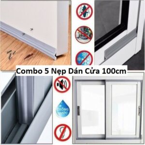 Combo 5 Nẹp Dán Cửa 100cm (Loại Rẻ) Tránh Thoát Hơi Chống Côn Trùng///DL