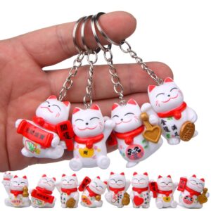 Móc khóa mèo may mắn trắng///DL