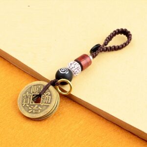 Móc khoá 5 mặt đồng tiền phong thuỷ///DL///10