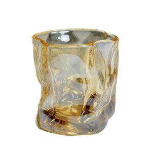 Cốc/ Ly thủy tinh decor uống cafe lượn sóng loang màu 200ml///DL///5