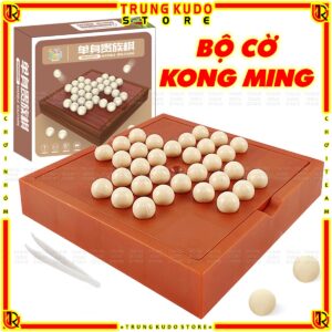 Bộ Cờ Kong Ming Trò Chơi Thử Thách IQ Trí Tuệ Bằng Gỗ Tự Nhiên///8