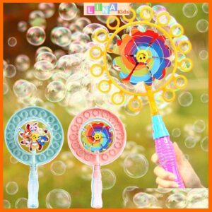 Đồ chơi thổi bong bóng Có Chong Chóng xà phòng hình tròn///DL///8