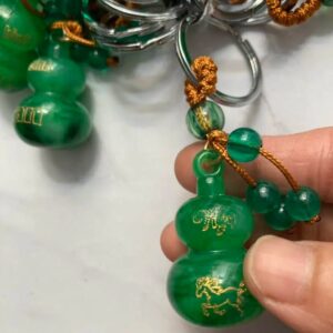 Móc khóa hồ lô nhựa giả ngọc xanh///30