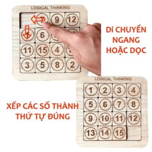 Bảng Trượt Số Luyện Tư Duy Logic Bằng Gỗ///DL///15