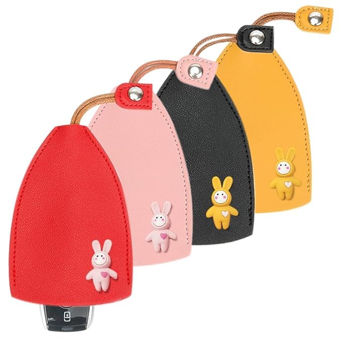 1 Túi đựng chìa khóa ô tô bằng da PU sáng tạo có khóa kéo, thiết kế hoạt hình dễ thương, túi đựng chìa khóa ô tô dung tích lớn, túi đựng chìa khóa kiểu kéo cho nam và nữ (Nhiều màu)