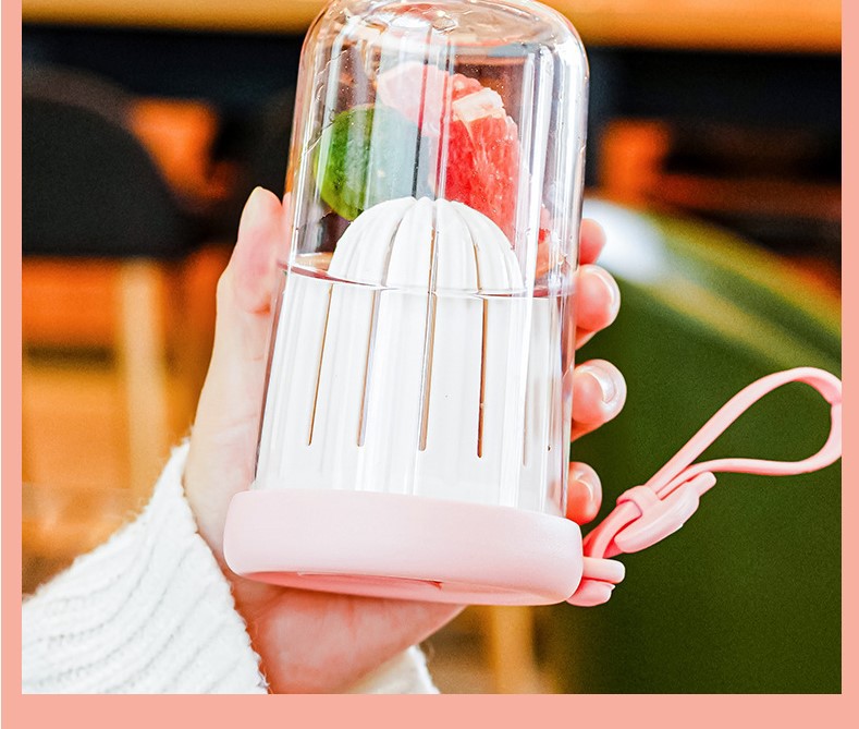 Cốc Uống Nước Thủy Tinh Detox Có Lọc Và Ống Hút Tiện Lợi 500Ml |  Giasibienhoa.com