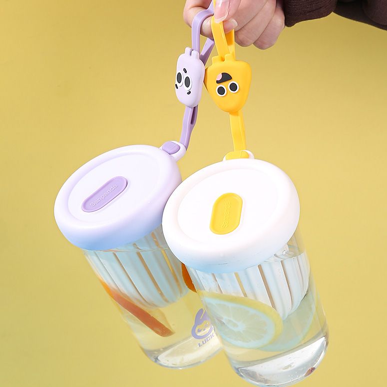 Bình Nước Thủy Tinh Detox Có Lọc Trà Và Ống Hút 450 ml - Chai Nước Detox  trong suốt 2 ngăn | Lazada.vn