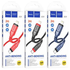 Cáp Sạc Nhanh 20W Hoco X59 Dài 2M Type-c Ra Lightning///DL///8