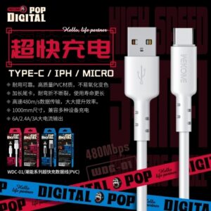 Cáp sạc Wekome WDC-01 USB ra Type-c///DL///30