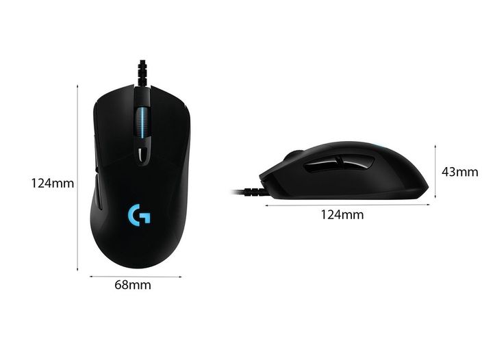 Chuột dây Logitech G407 Cảm biến HERO 25K, LED RGB, Gaming