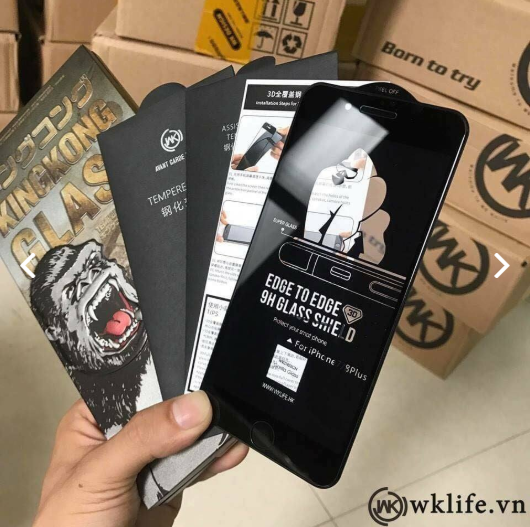 Cường Lực KingKong Hàng Cao Cấp Hộp Sắt Chính Hãng WK Dành Cho Iphone Dolphin Shop