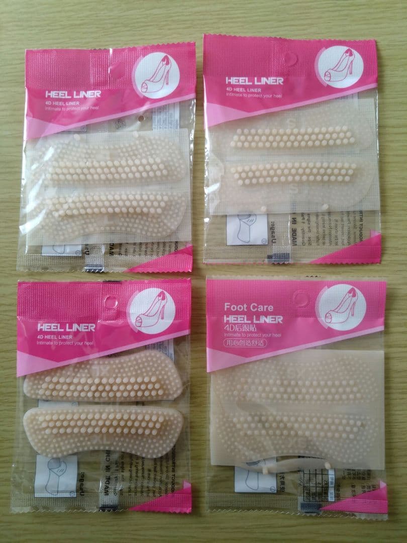 4ペア ヒールクッションパッド レディース キッズシューズ用 ...