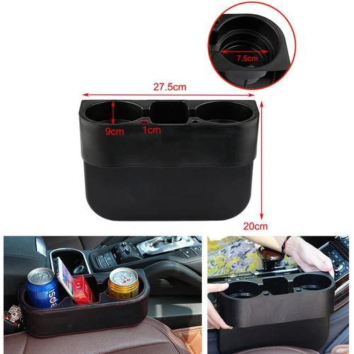 Universal Dual Car Seat Cup Holder Van Storage Drink Bottles Can Mug Mount Stand - Picture 3 of 9