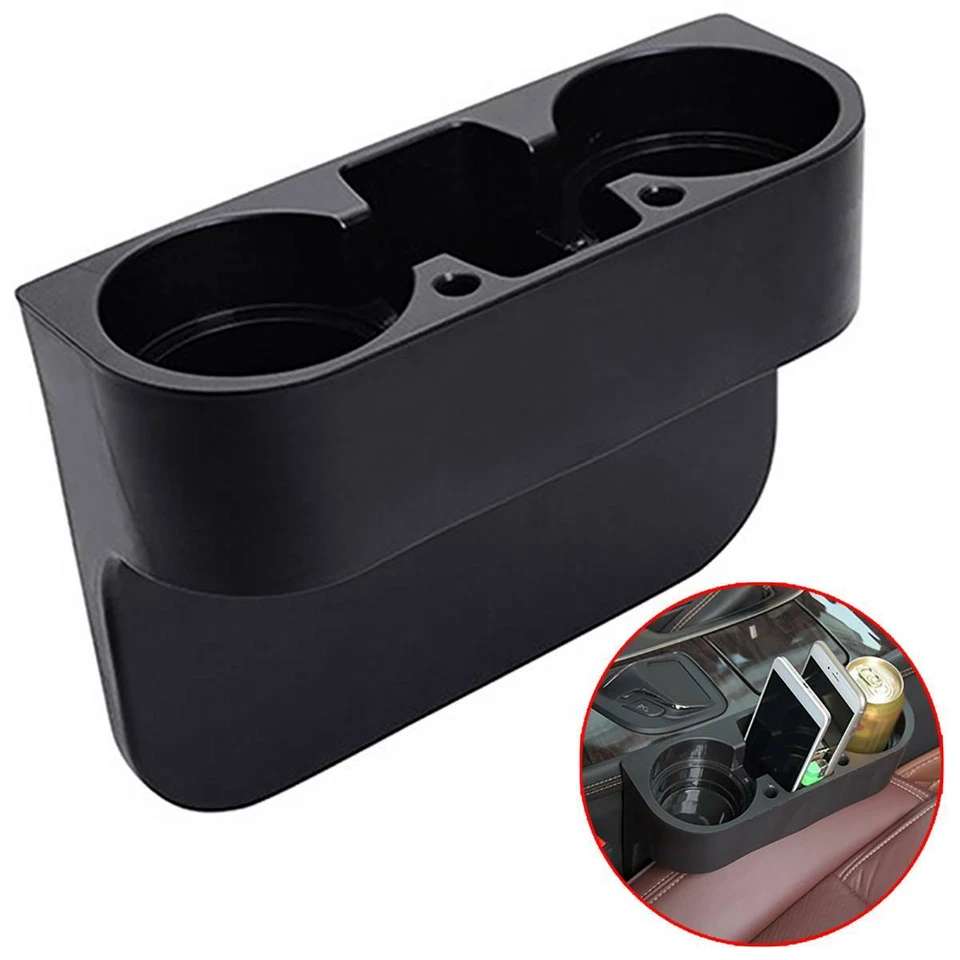 Universal Dual Car Seat Cup Holder Van Storage Drink Bottles Can Mug Mount Stand - Picture 1 of 9