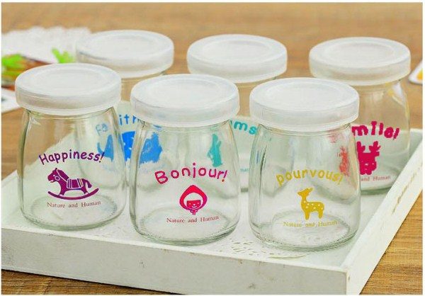 HỘP 12 HŨ THỦY TINH ĐỰNG SỮA CHUA IN HÌNH NGỘ NGHĨNH | Lazada.vn