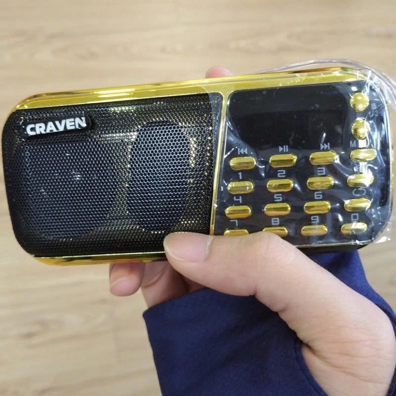 Loa Nghe Nhạc Usb ,fm, Thẻ Nhớ Craven Cr-853 , Tặng Kèm 3 Pin