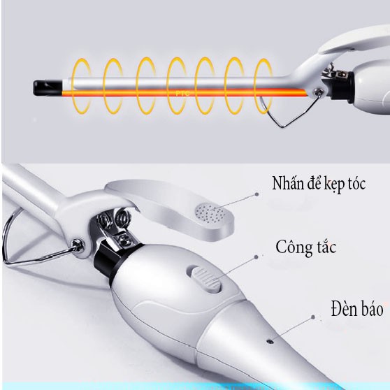Máy uốn tóc gợn sóng⚡CHÍNH HÃNG⚡ tạo mẫu tóc Hàn Quốc với 3 kích cỡ  13mm/16mm/19mm nhiệt độ máy tùy chỉnh theo ý muốn - Trang phục khác |  ThờiTrangNữ.vn