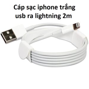 Cáp sạc iphone trắng usb ra lightning 2m///32