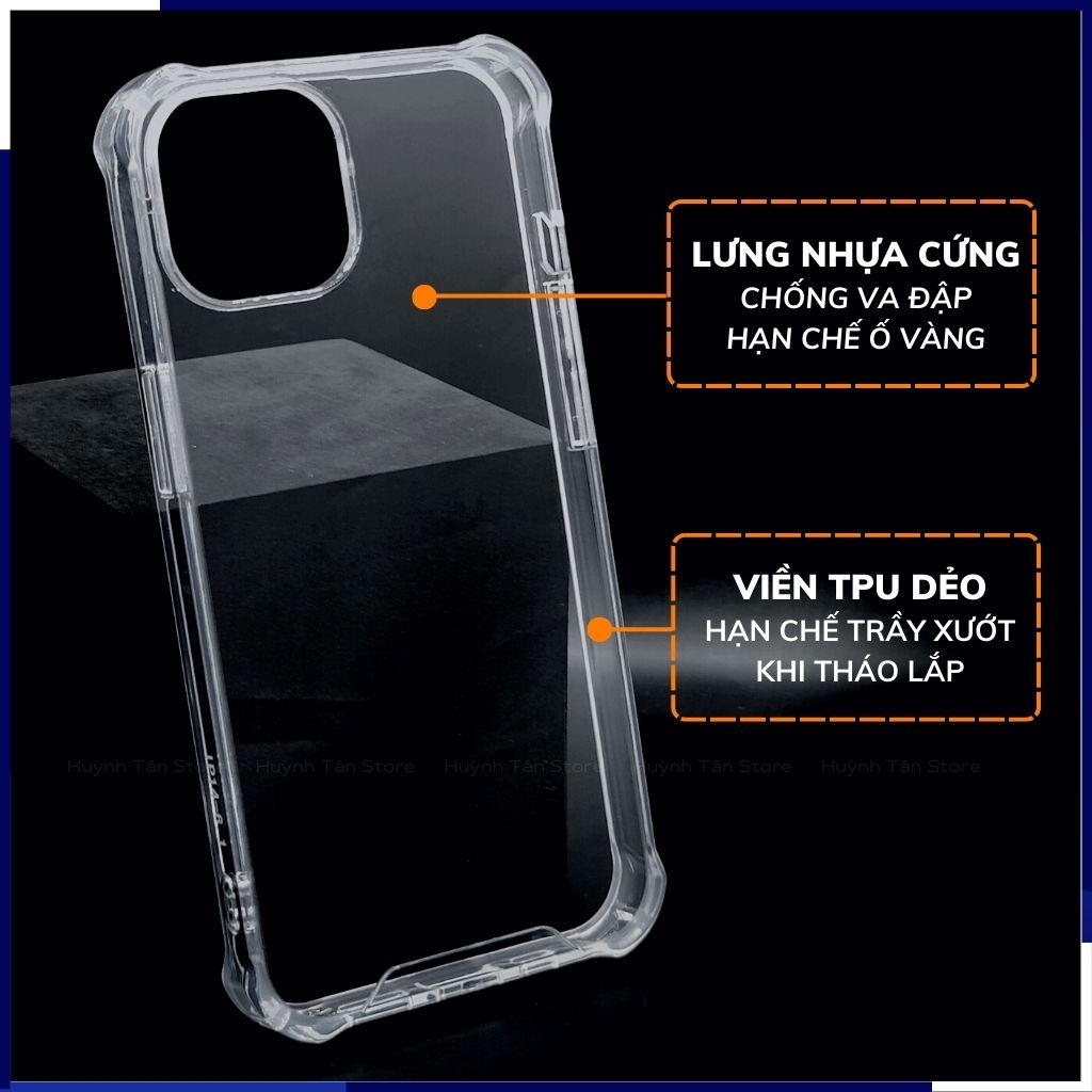 Ốp lưng chống sốc iphone 14 pro clear color ver 3 trong suốt không ố vàng  bảo vệ camera phụ kiện huỳnh tân store