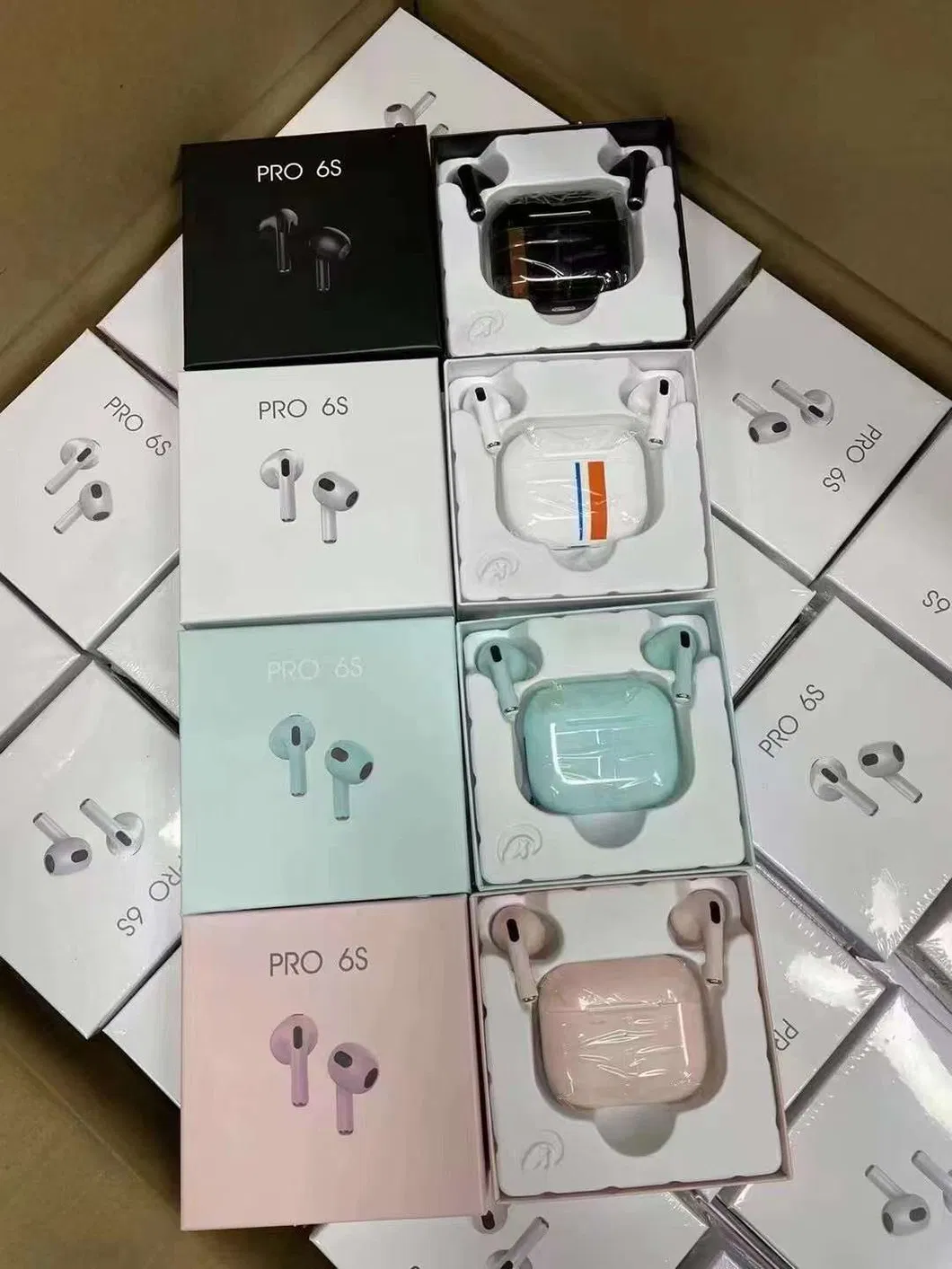 PRO 6s New Arrival Tws Earbuds Ture Wireless bluetooth Headphones Stereo Auto Pairing Tws Earbuds Earphones