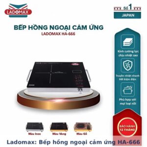Bếp Điện Hồng Ngoại Ladomax HA-666 2200W. (hàng đặt trong ngày)