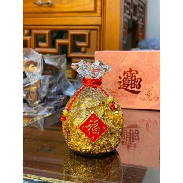 Túi tiền vàng lá, thỏi vàng, hồ lô phong thuỷ, quả cầu pha lê, bát tụ bảo  hũ vàng | Shopee Việt Nam