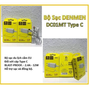 Bộ sạc nhanh 2.4A Denmen USB ra Type-c