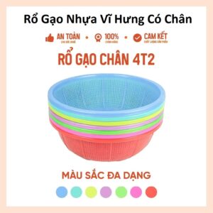 Rổ Gạo Nhựa Vĩ Hưng Có Chân 6556. 4T2 (42cm)