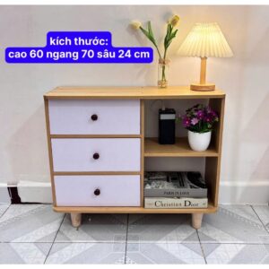 tủ để đầu giường có 5 hộc 3 cánh. (hàng đặt trong ngày)