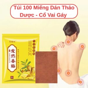 Hộp 50/100 Miếng Dán Nóng Giảm Đau Thành Phần Gừng Ngải Cứu