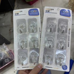 Set 6 móc dán tường bạc hình chữ nhật///DL///2