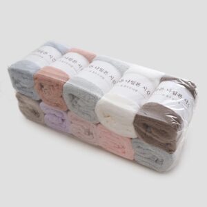 Set 10 Khăn Mặt Cotton (Nhiều Màu) Hàn Quốc Siêu Mềm 30x50cm