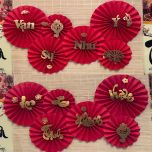 Set 6 Quạt Giấy Vạn Sự Như Ý/ An Khang Thịnh Vượng
