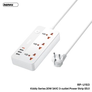 Ổ Cắm Điện Sạc Nhanh 20W Remax RP-U153 EU Dài 1M5 3A+1C+3 ổ cắm