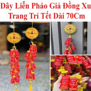 Dây Pháo Giấy Trang Trí Tết 12 Quả 70cm