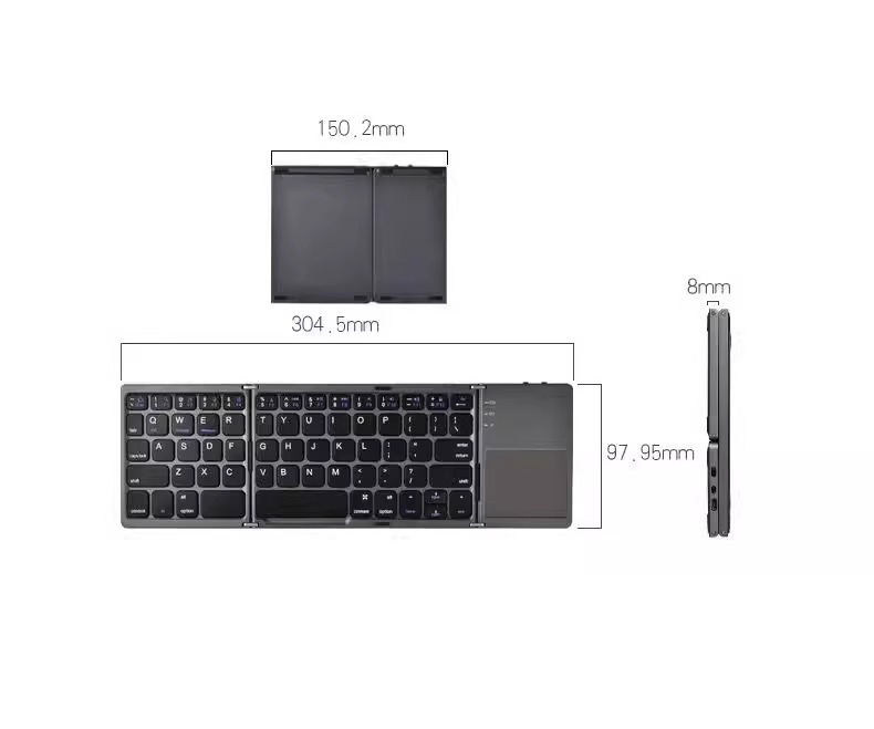 Bàn Phím Bluetooth Mini Gấp Gọn Tiện Lợi