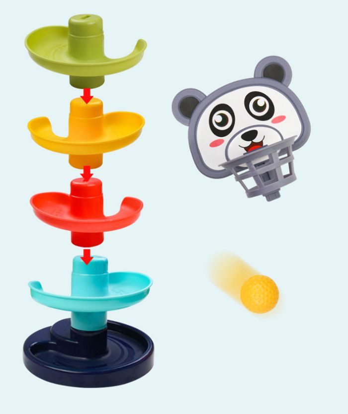 Đồ chơi 4 tầng cho bánh xoay hình thú cho bé