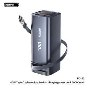 Pin Dự Phòng Sạc Nhanh 100W REMAX FC-22 20.000mAh (hàng đặt trong ngày)