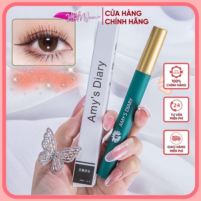 Mascara chuốt mi mảnh tơi AMY's DIARY AM6838 vỏ xanh vàng luxury | Shopee Việt Nam